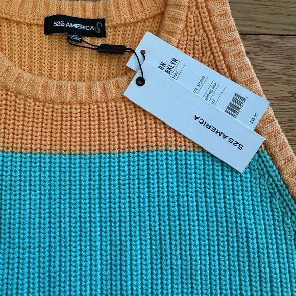 525 America Colorblock Knit Tank Top Summer Colorful Size Medium NWT - Picture 5 of 10